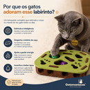 Brinquedo Inteligente para Gato Ansioso Entediado Interativo Quebra Cabeça Bolinha Labirinto Aliviar o Tédio Sino Estimula Instintos Jogo