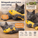 Brinquedo Interativo para Gato Mordedor com Catnip Peixe de Pelúcia  Gatomaníacas