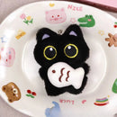Chaveiro de gatinho Pelúcia Preto Fofo da Sorte Gatomaníacas