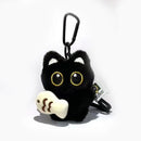 Chaveiro de gatinho Pelúcia Preto Fofo da Sorte Gatomaníacas