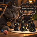 5x Enfeite Estatueta de Gatinho Fofo Decorativo Impressora 3D Decoração Gatos Gatomaníacas