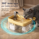 Fonte Bebedouro para Gatos Sem Fio com Torneira Filtro Bateria Recarregável USB Gatomaníacas