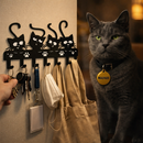 Porta Chaves Gancho Chaveiro Personalizado de Parede Decorativo Metal Puro Gato Gatinho Gatomaníacas