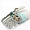 Pá Higiênica para Gatos Coletora de Fezes Grande Com Sacos de Lixo Acoplados Dispensador