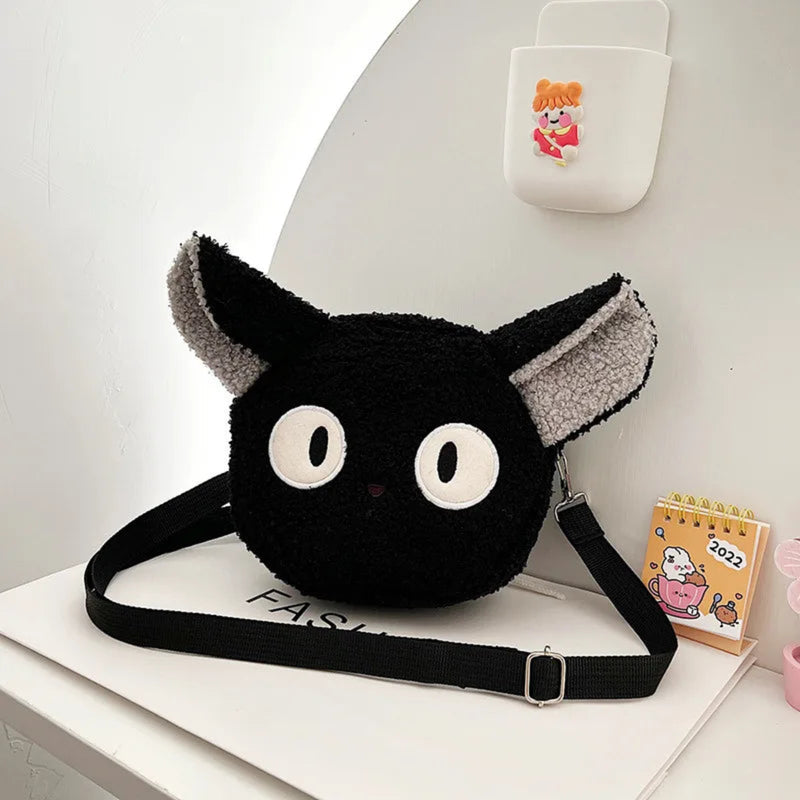 Bolsa Bolsinha de Gato Gatinho Pelúcia Gata Jiji Feminina