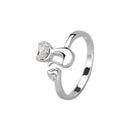 Anel de Gatinho Joia com Pedras de Zircônia Ajustável Gatomaníacas