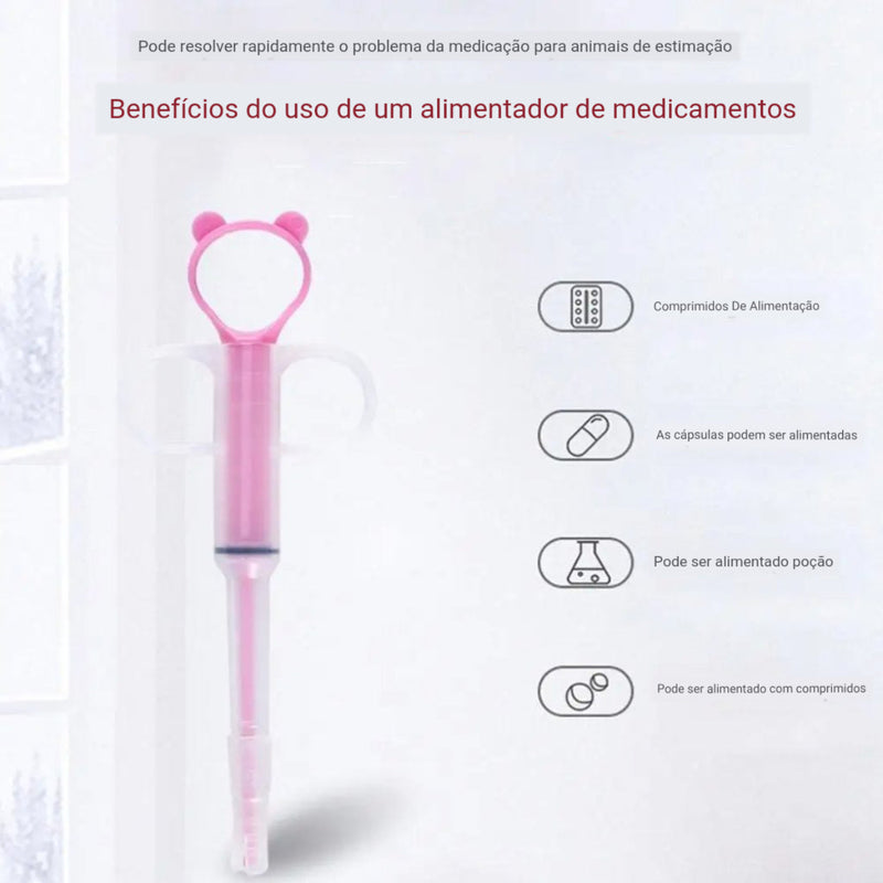 Seringa Aplicador de Comprimidos Remédio Medicamentos para Gatos Cães Pet Gatomaníacas