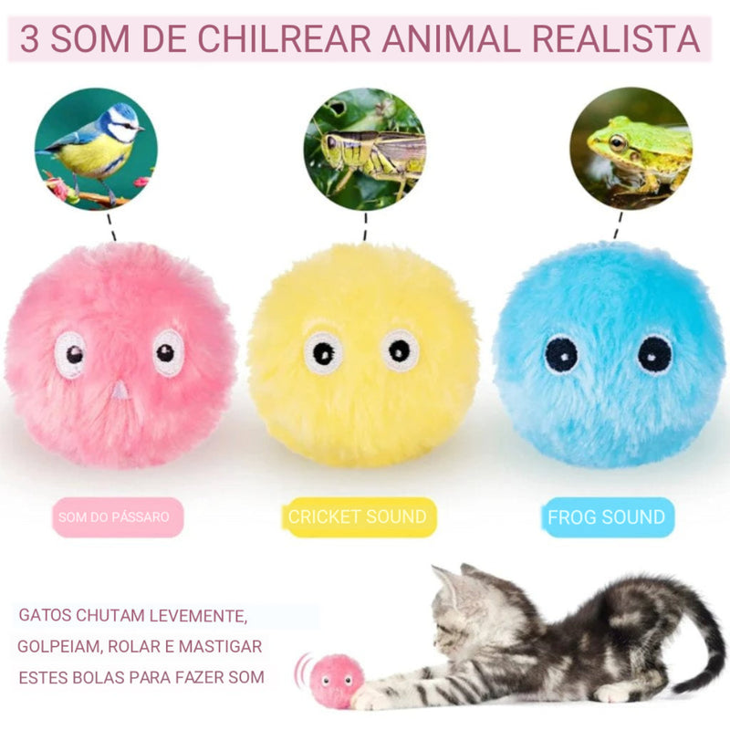 Bola Inteligente para Gatos Interativa Automática com Catnip Sonora Gatomaníacas